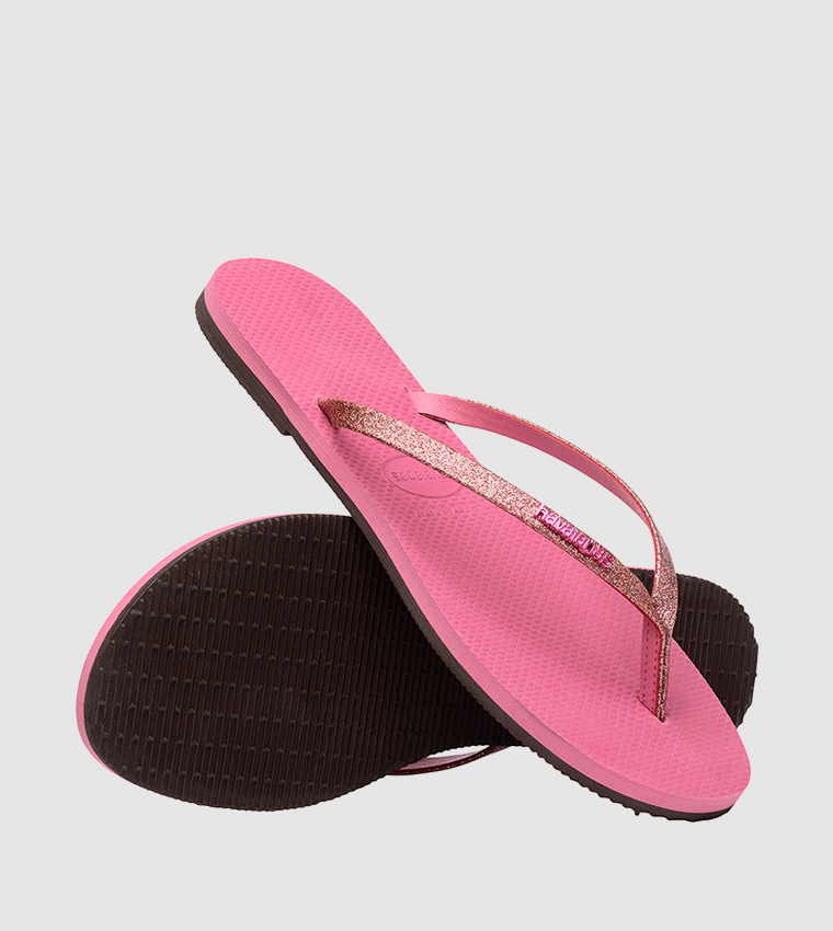 You Glitter Open Toe Flip-Flops