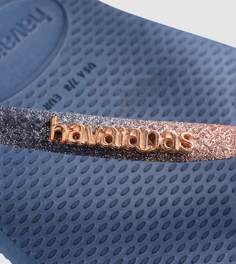 Slim Square Toe Glitter Flip-Flops