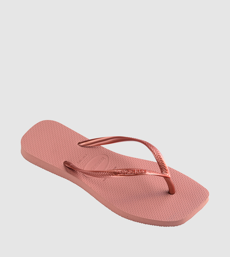 Slim Square Toe Flip-Flops