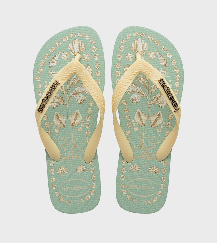 Top Tropicalia Vibes Printed Flip-Flops