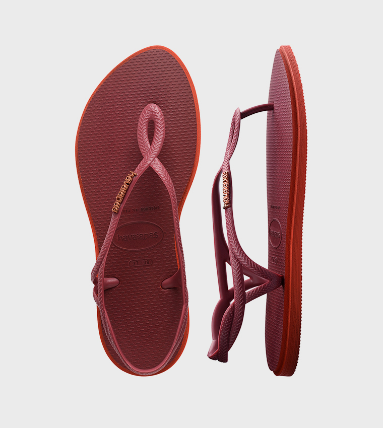 Luna Point Textured Slingback Flip-Flops