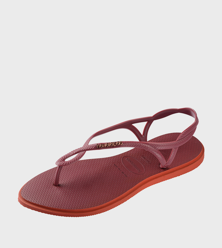 Luna Point Textured Slingback Flip-Flops