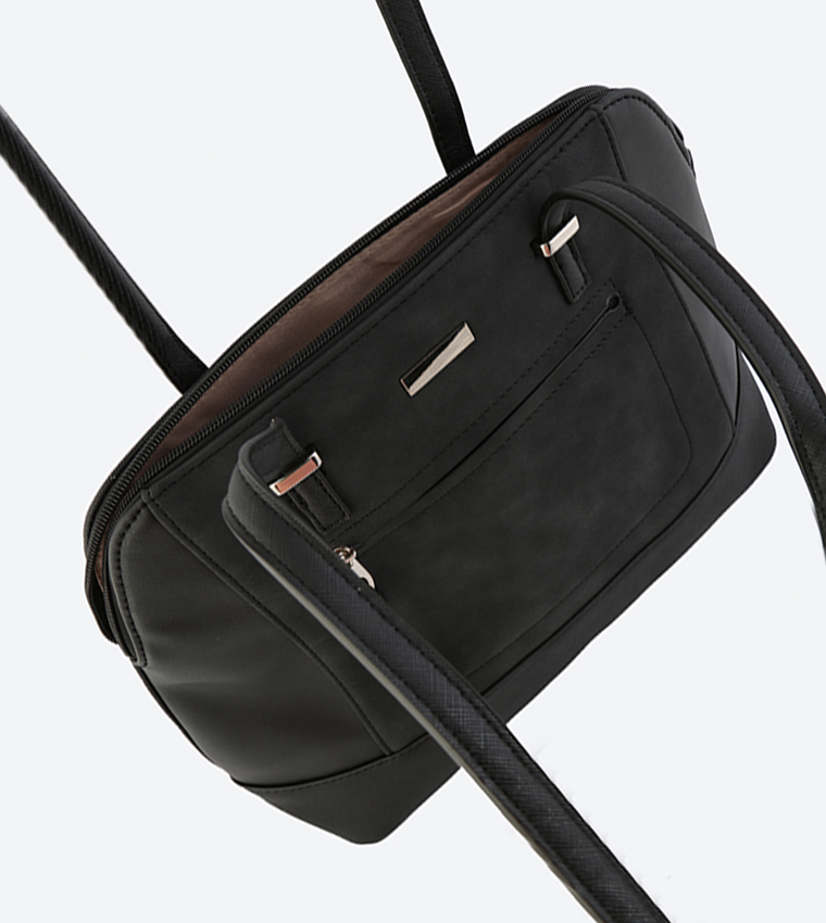 Buy R&B Twin Grab Handles Tote Bag Black In Black 6thStreet Saudi Arabia