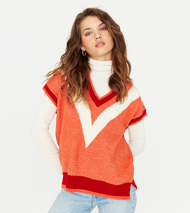 Orange 2024 color sweater