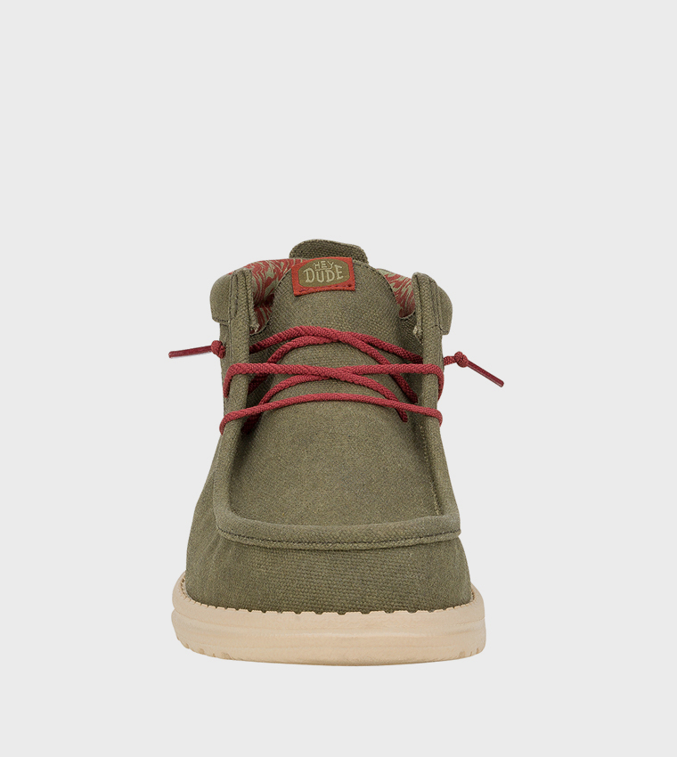 Wally Mid Waxed Canvas Lace-Up Boots