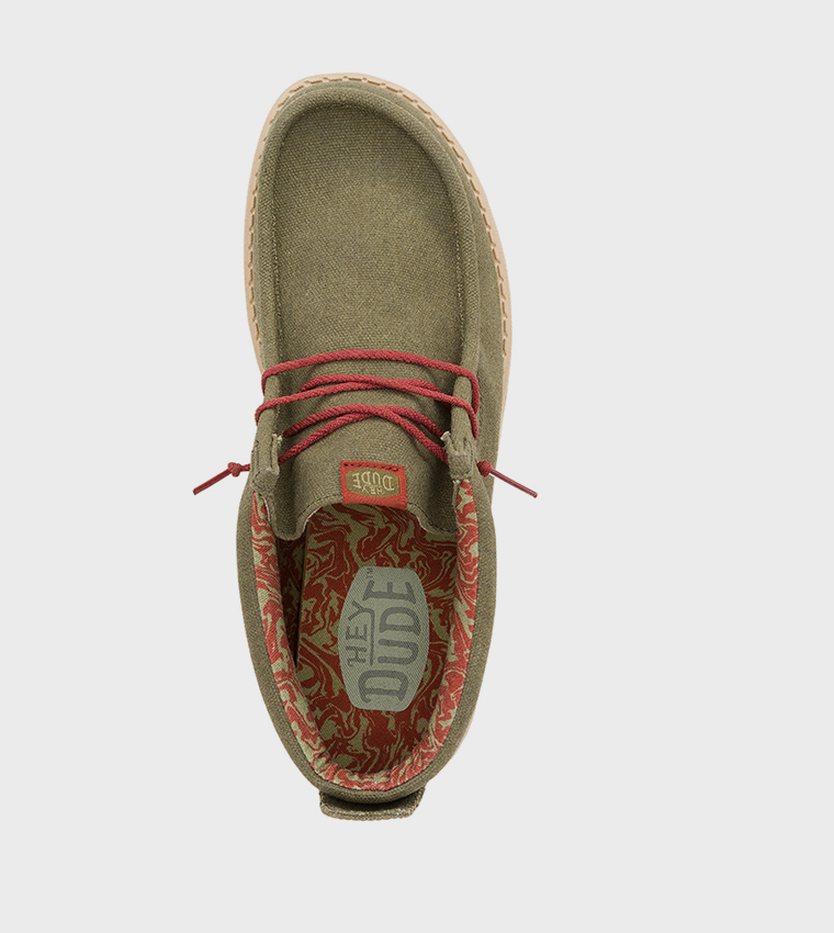 Wally Mid Waxed Canvas Lace-Up Boots