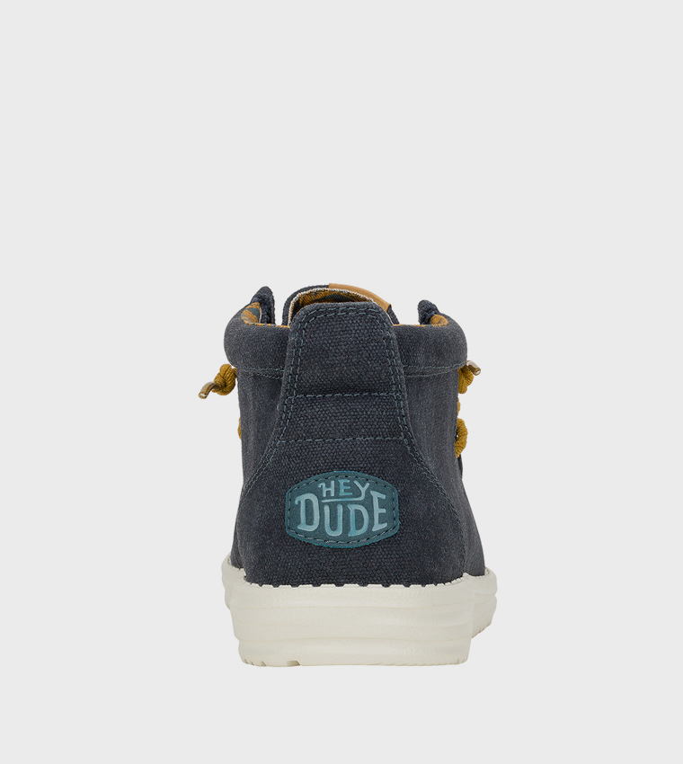 Wally Mid Waxed Canvas Lace-Up Boots
