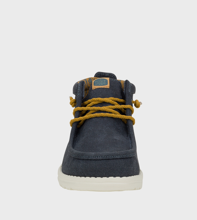 Wally Mid Waxed Canvas Lace-Up Boots