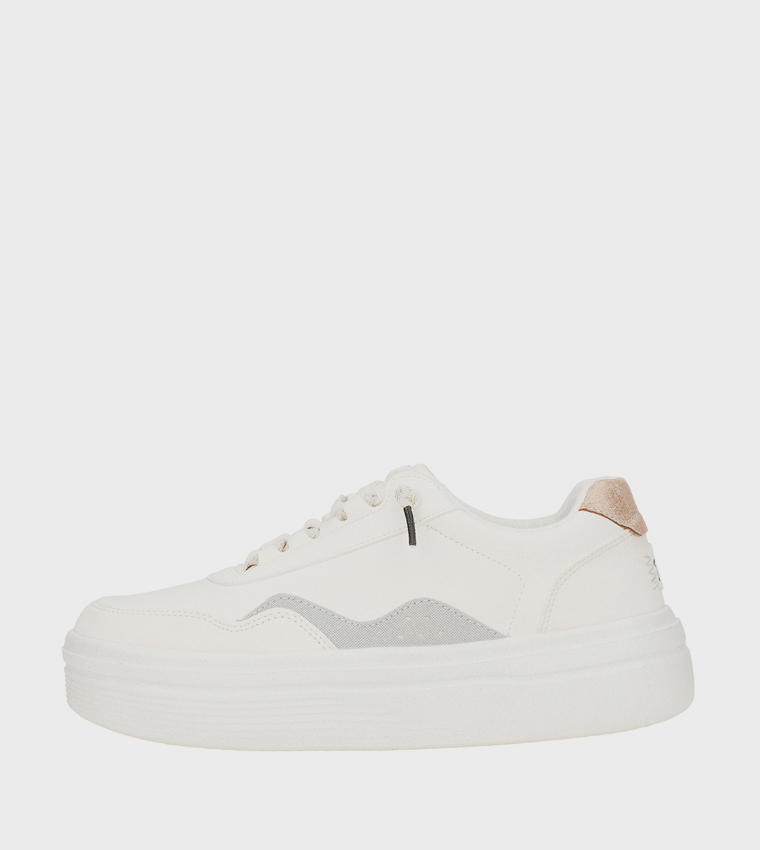 HUDSON Lift Metallic Lace-Up Sneakers