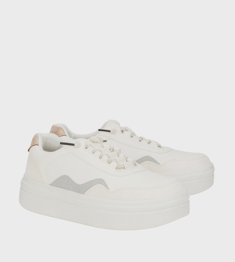 HUDSON Lift Metallic Lace-Up Sneakers