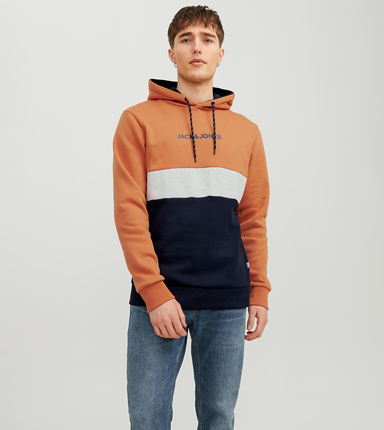 Orange hoodie outlet with zipper