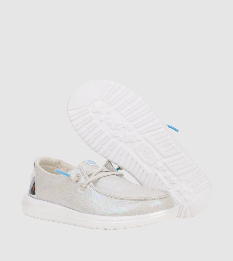 Wendy Y Iridescent Sparkle Slip-On Shoes