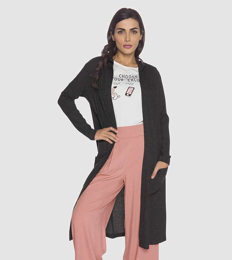 Knee length cardigans sales