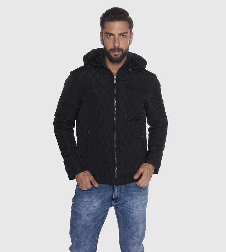 Buy R&B Stitched Bomber Jacket Black In Black | 6thStreet UAE