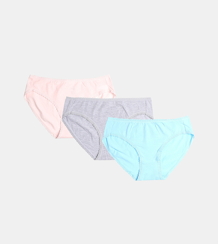 Pack of 3 - Basic Briefs with Elasticated Waist
