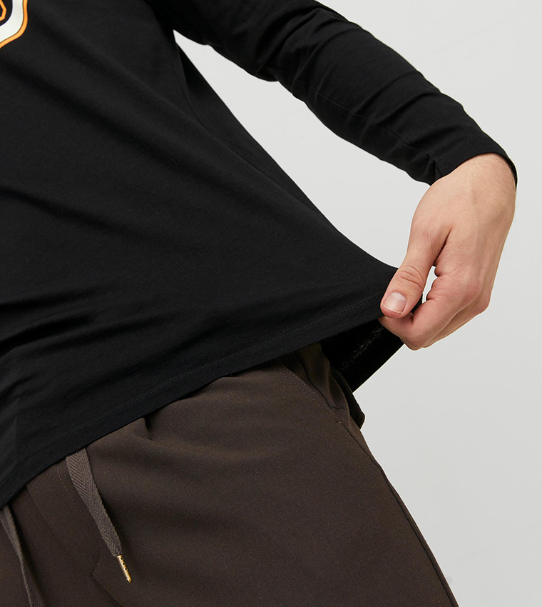Logo Printed Long Sleeves T-Shirt