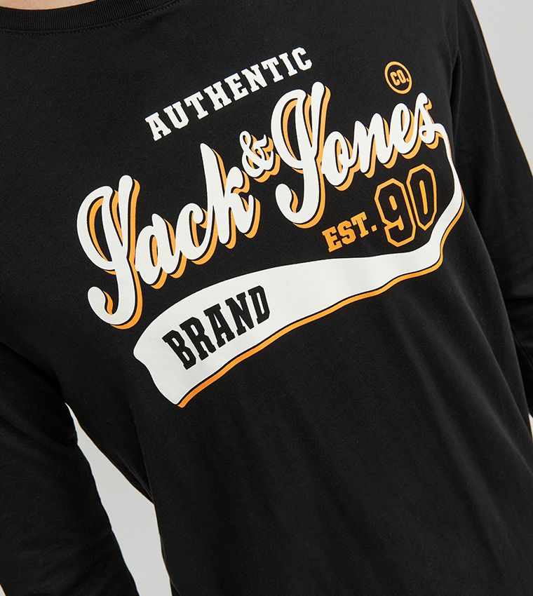 Logo Printed Long Sleeves T-Shirt