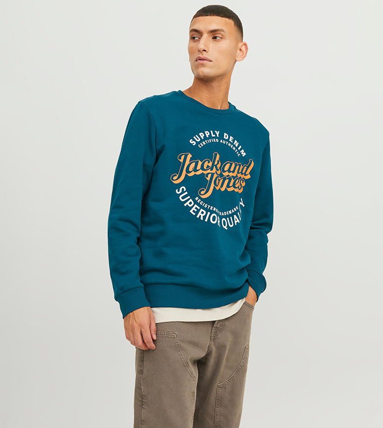 Jack and jones blue sweatshirt best sale