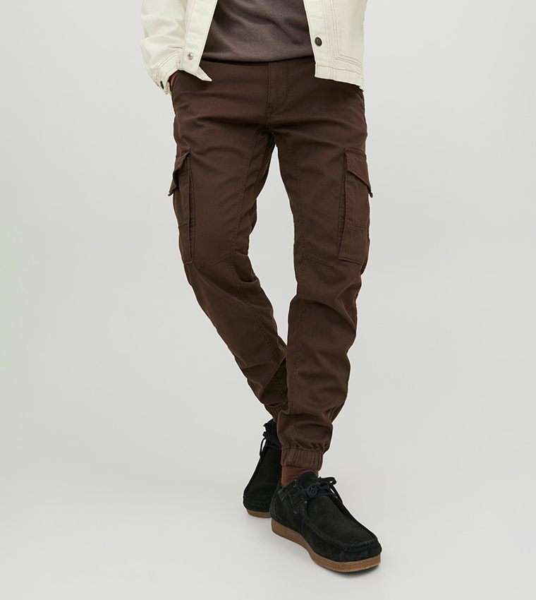 Elastic waist cargo online joggers