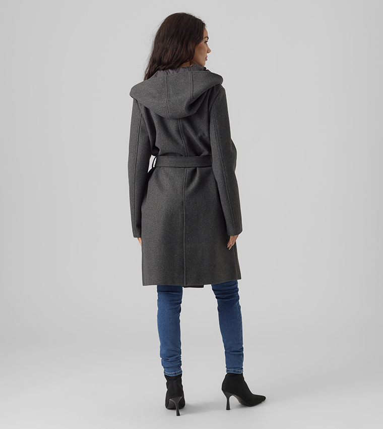 Overcoat with outlet hoodie