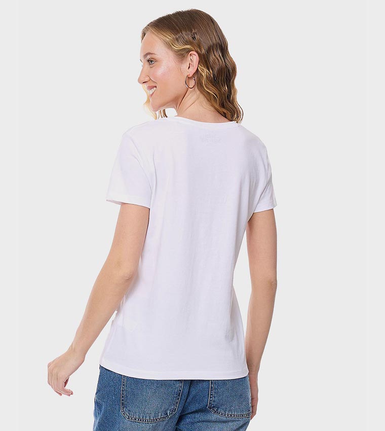 Printed T-Shirt with Crew Neck and Short Sleeves