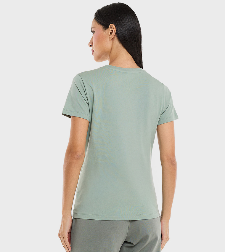 Printed T-Shirt with Crew Neck and Short Sleeves