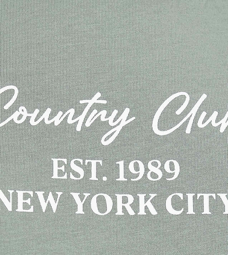 Printed T-Shirt with Crew Neck and Short Sleeves