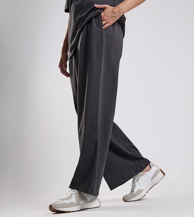 Solid Sweatpants with Drawtsring Waist