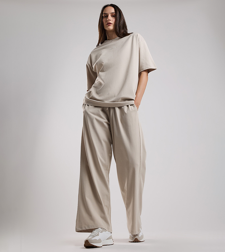 Solid Sweatpants with Drawtsring Waist