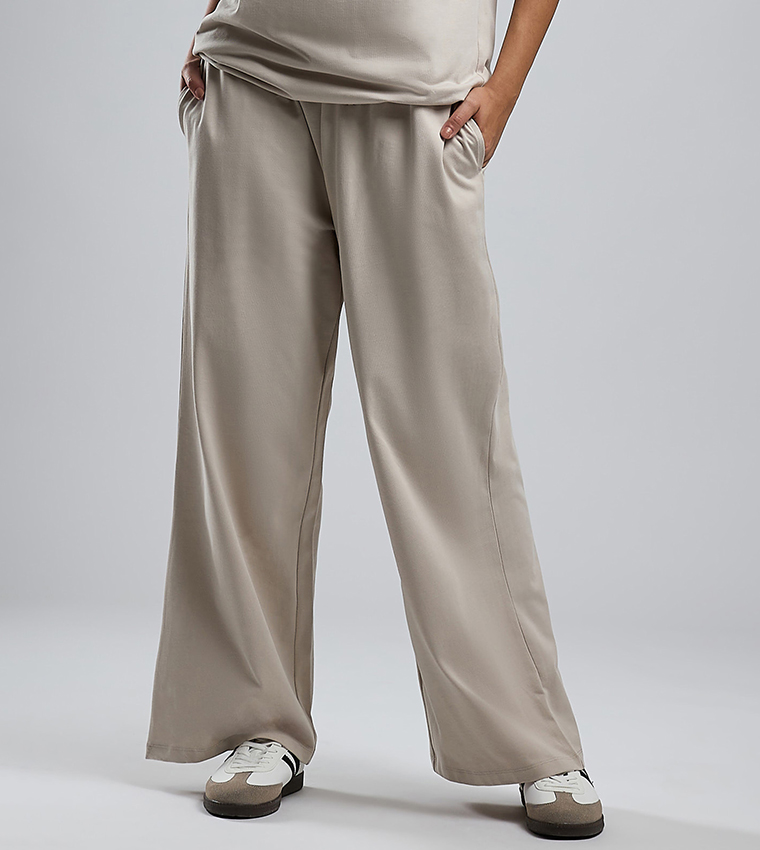 Solid Sweatpants with Drawtsring Waist