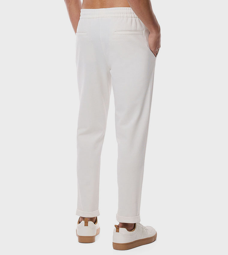 Solid Pants with Drawstring Waist