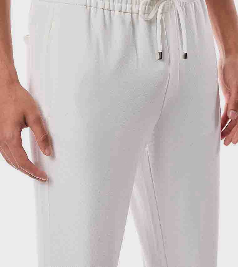 Solid Pants with Drawstring Waist