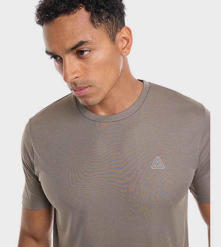 Logo Detail Active T-Shirt with Crew Neck and Short Sleeves
