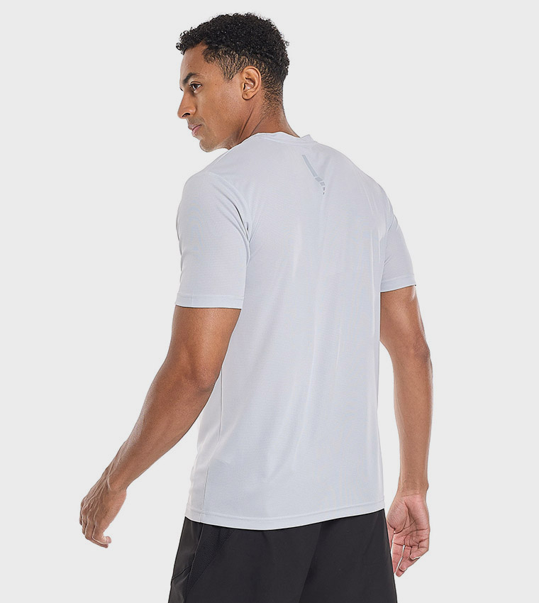 Logo Detail Active T-Shirt with Crew Neck and Short Sleeves