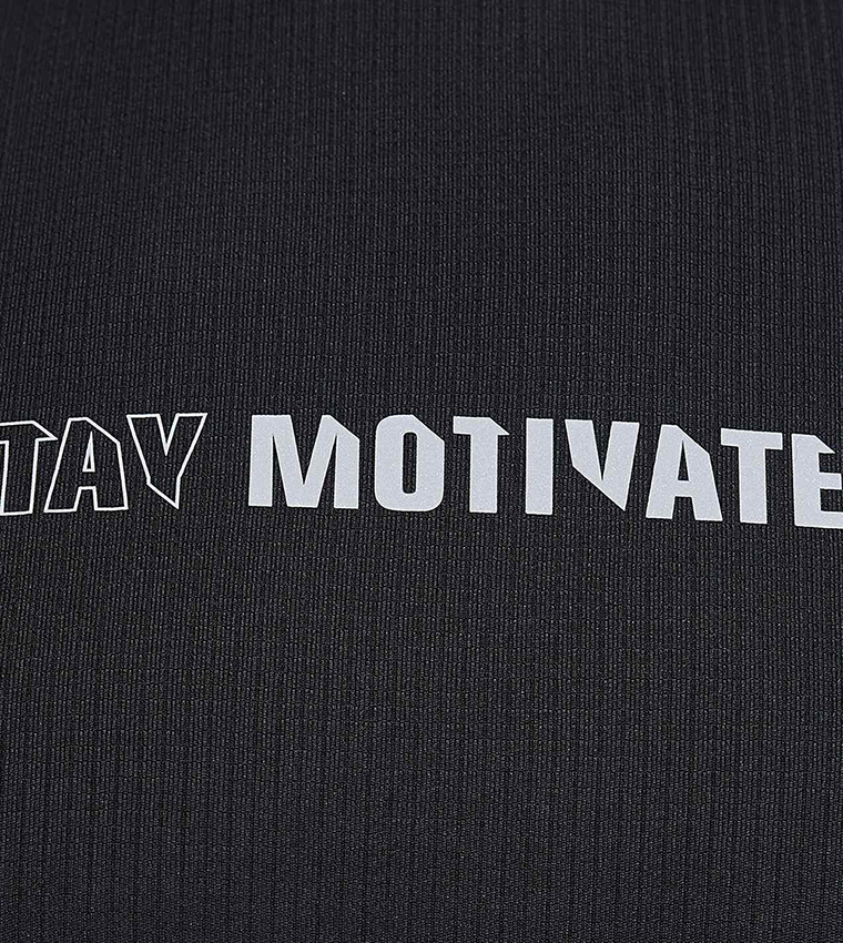 Printed Active T-Shirt with Crew Neck and Short Sleeves