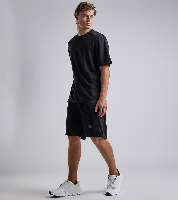 Logo Detail Shorts with Elastic Waist