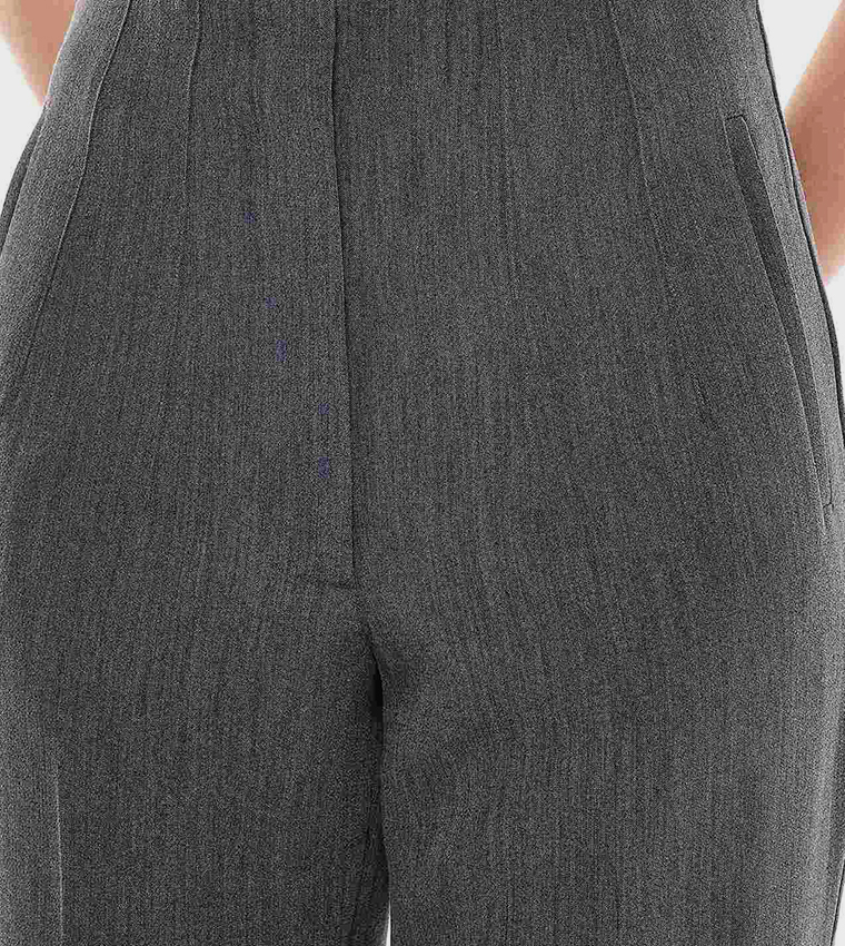 Solid Carrot Fit Trousers