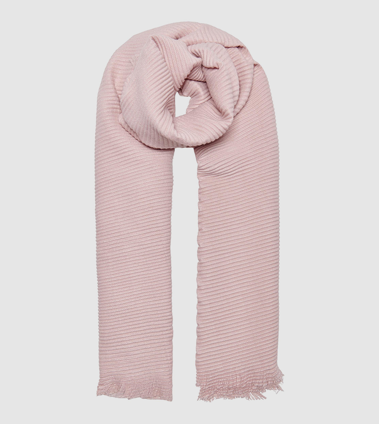 Solid Frayed Hem Scarf