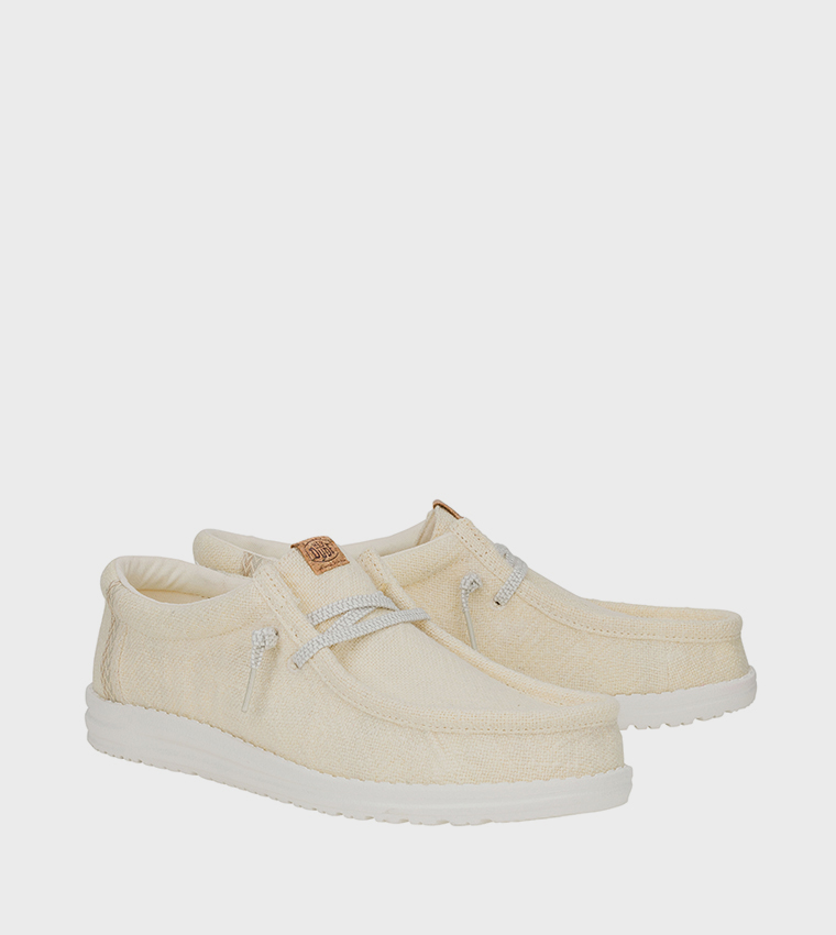WALLY Patterned Jute Slip-On Shoes