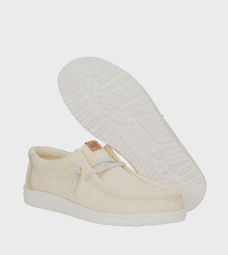 WALLY Patterned Jute Slip-On Shoes
