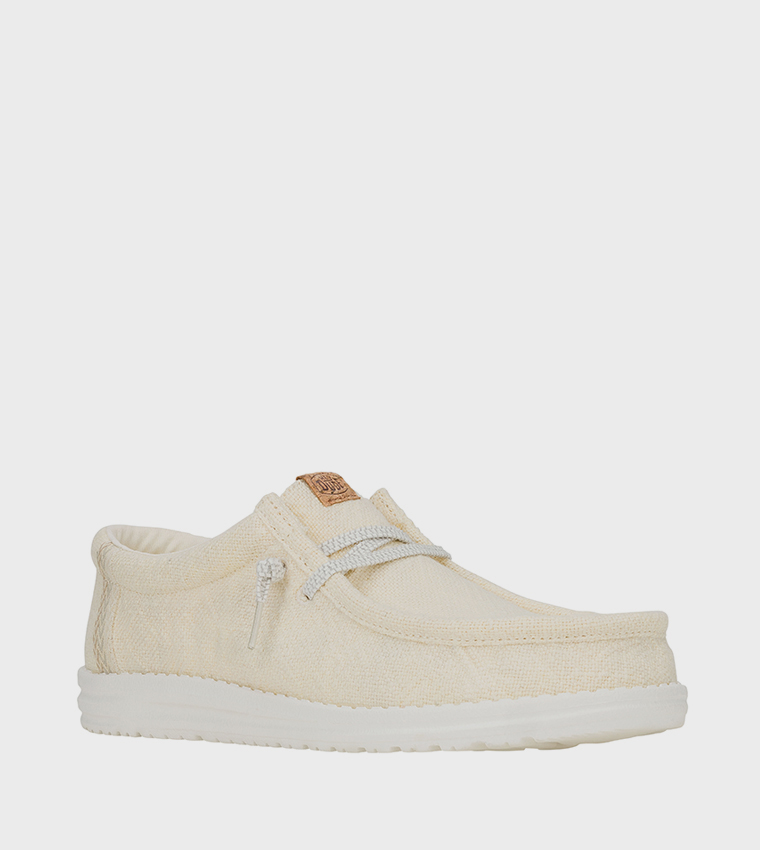WALLY Patterned Jute Slip-On Shoes