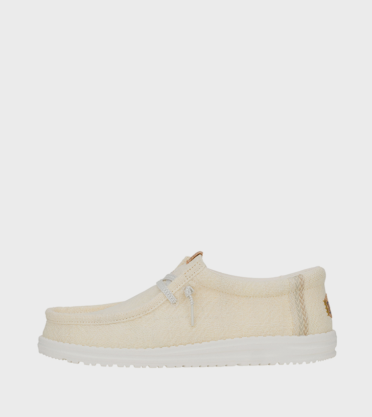WALLY Patterned Jute Slip-On Shoes