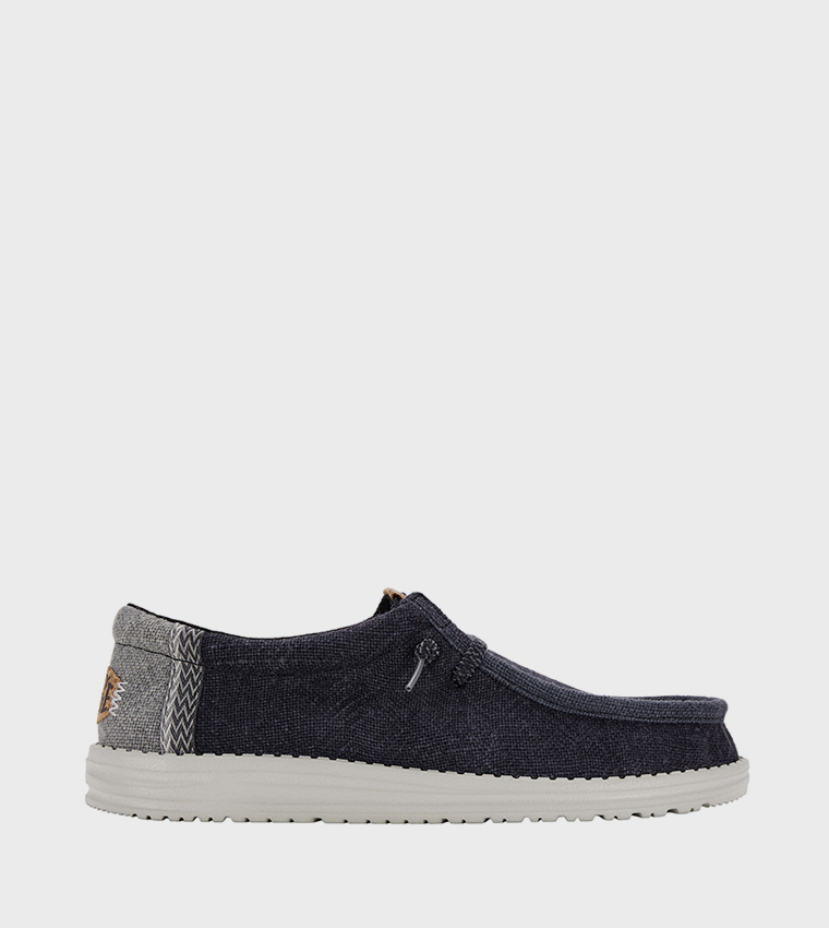 WALLY Patterned Jute Slip-On Shoes