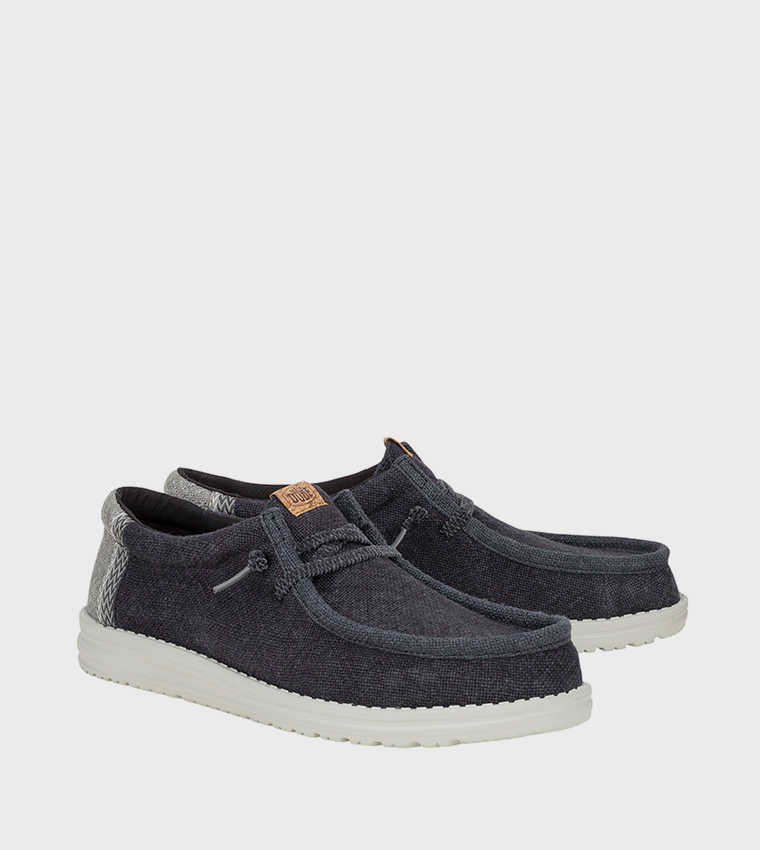 WALLY Patterned Jute Slip-On Shoes