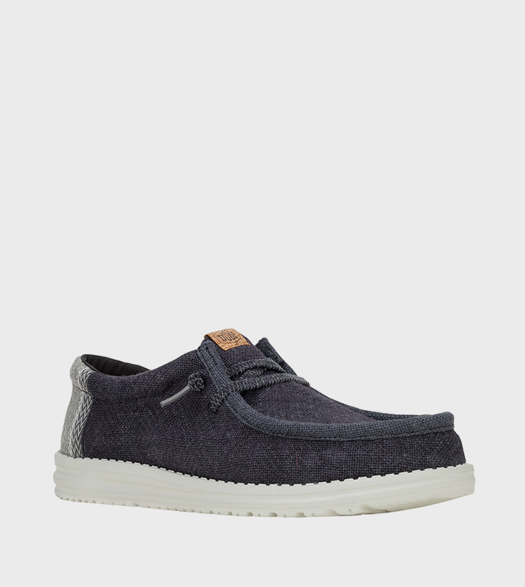 WALLY Patterned Jute Slip-On Shoes