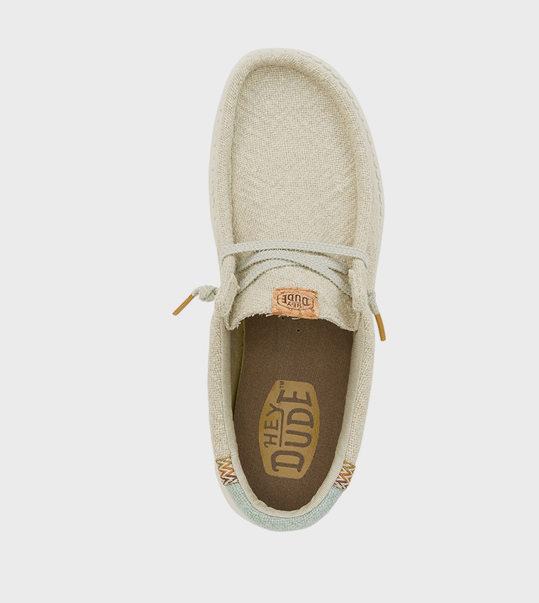 WALLY Patterned Jute Slip-On Shoes
