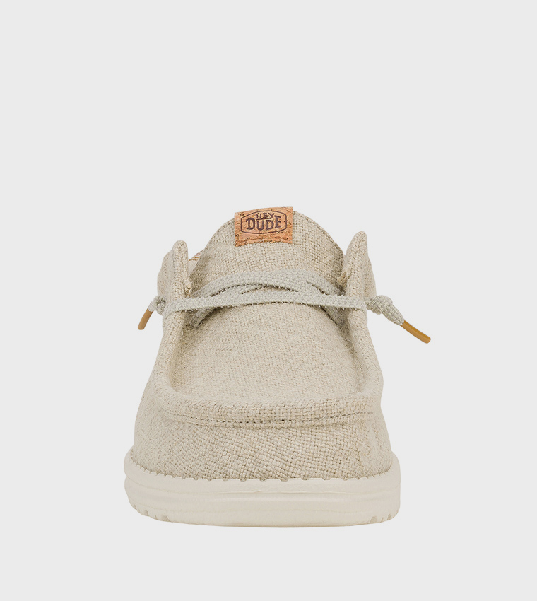 WALLY Patterned Jute Slip-On Shoes