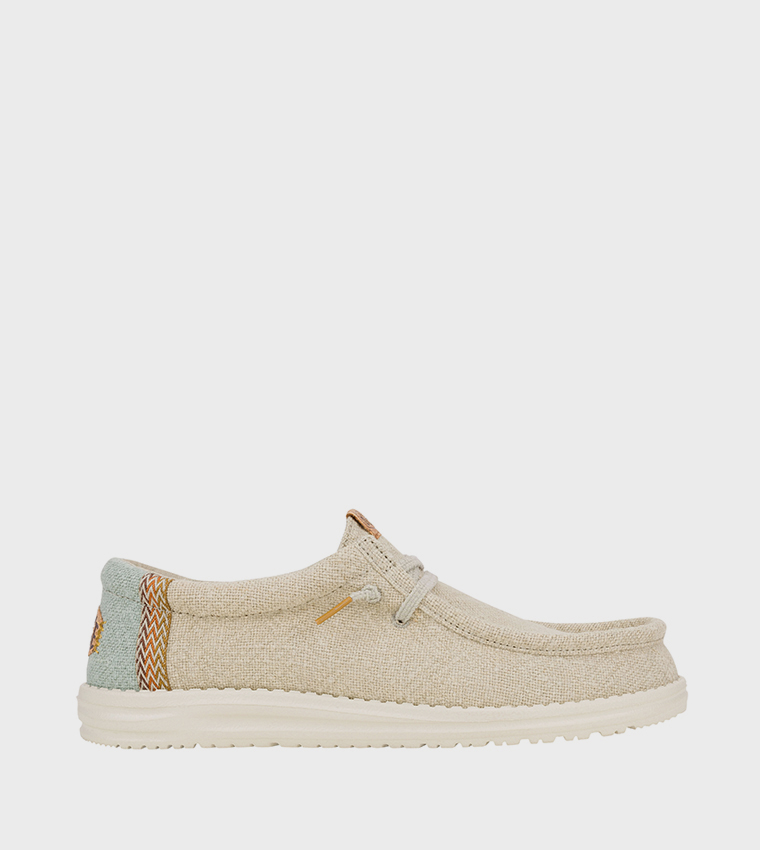 WALLY Patterned Jute Slip-On Shoes