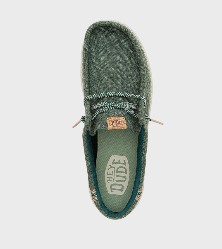WALLY Patterned Jute Slip-On Shoes
