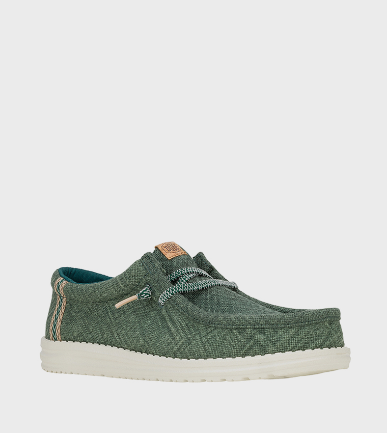 WALLY Patterned Jute Slip-On Shoes